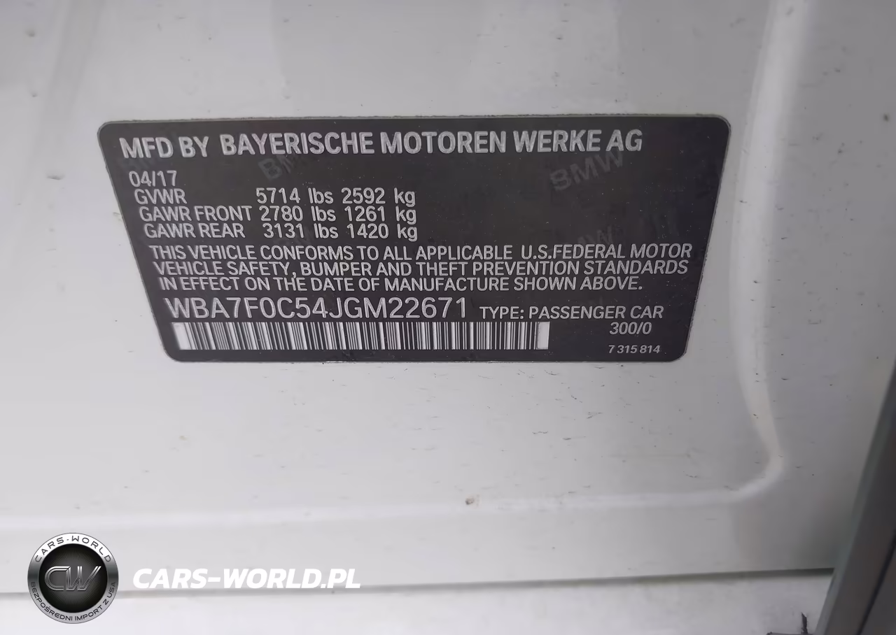 2018 BMW 750I VIN:WBA7F0C54JGM22671 - 9