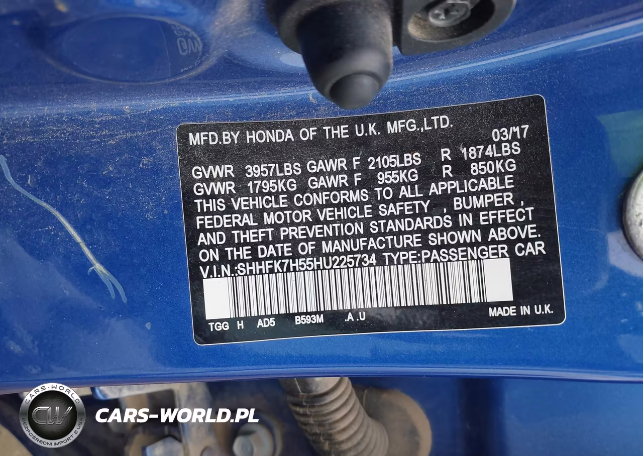 2017 Honda Civic Ex VIN:SHHFK7H55HU225734 - 9