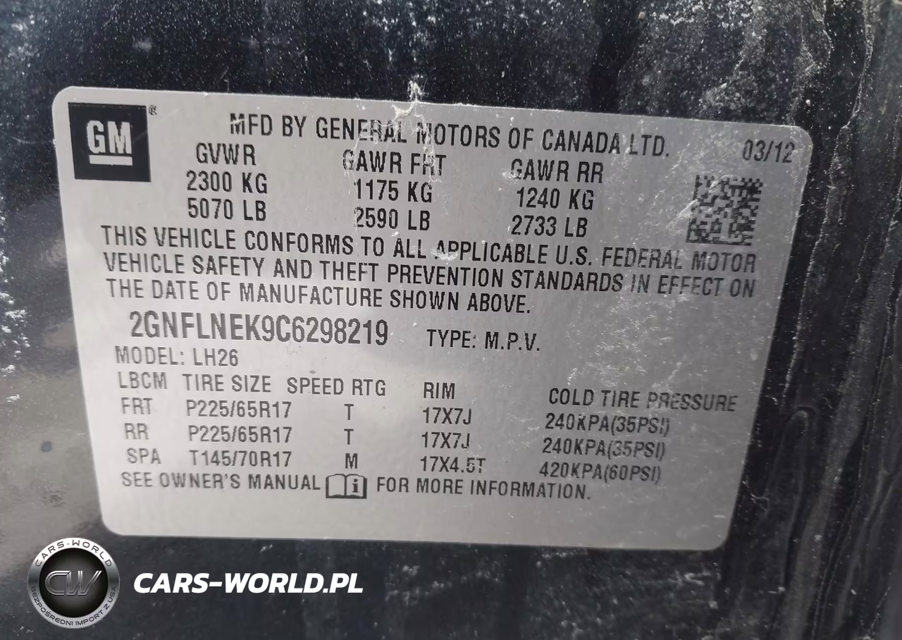 2012 Chevrolet Equinox 2Lt VIN:2GNFLNEK9C6298219 - 9