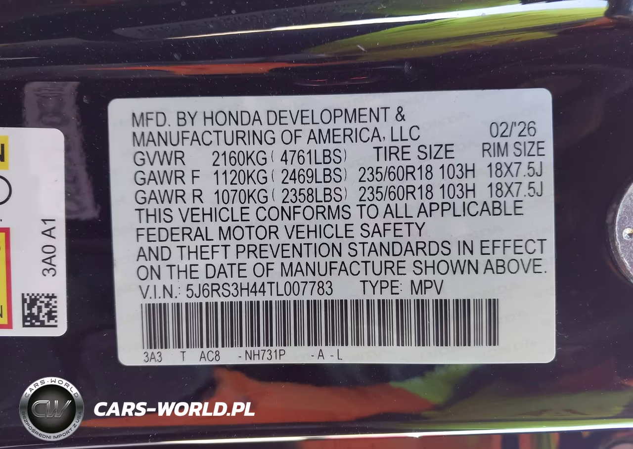 2026 Honda Cr-V Ex 2Wd VIN:5J6RS3H44TL007783 - 9