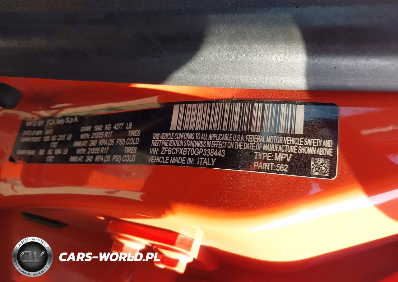 2016 Fiat 500X Easy VIN:ZFBCFXBT0GP338443 - 9