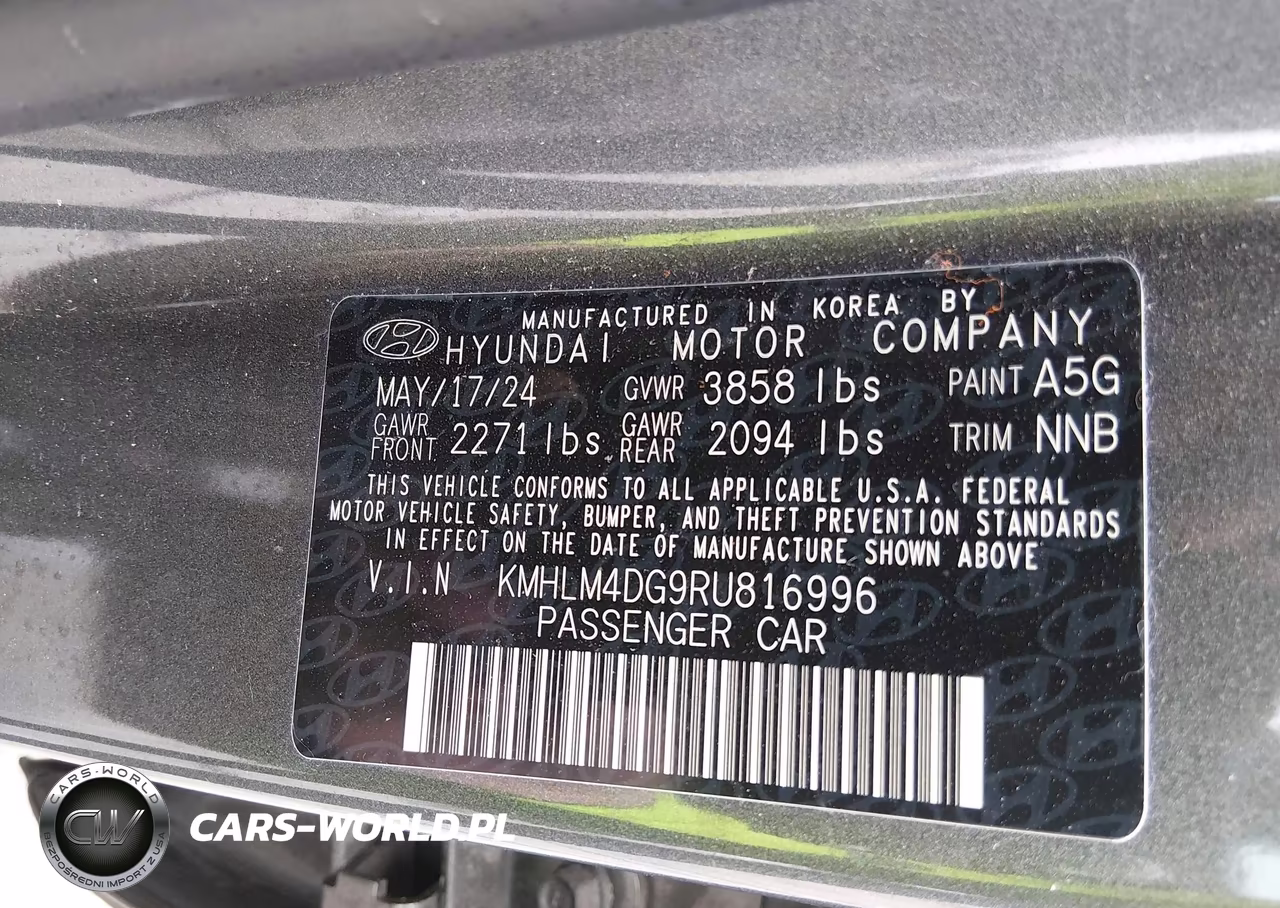 2024 Hyundai Elantra Sel VIN:KMHLM4DG9RU816996 - 9