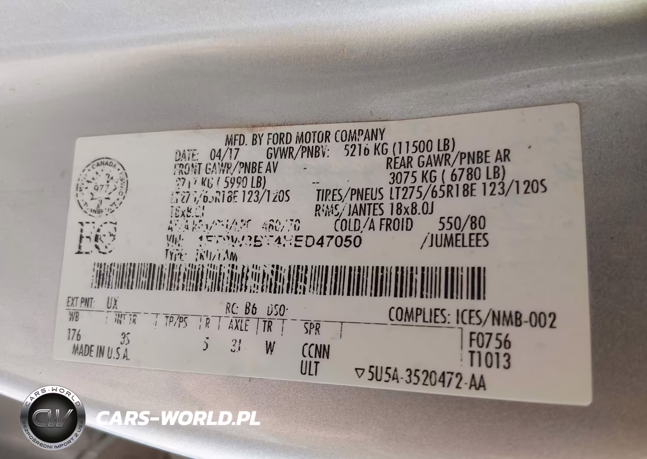 2017 Ford F-350 Xlt VIN:1FT8W3BT4HED47050 - 9