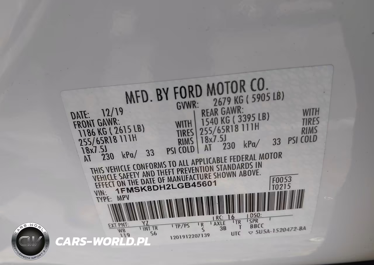 2020 Ford Explorer Xlt VIN:1FMSK8DH2LGB45601 - 9