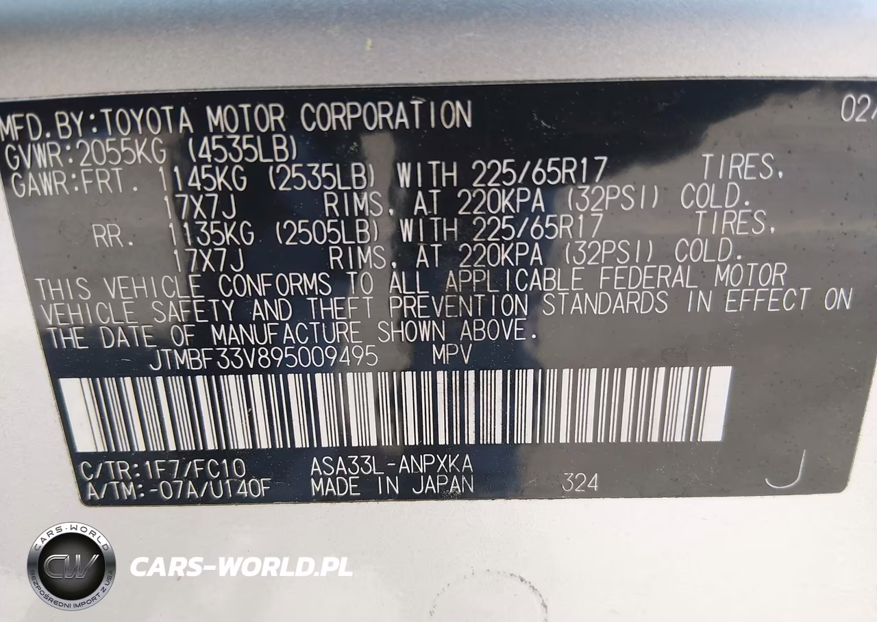 2009 Toyota Rav4 VIN:JTMBF33V895009495 - 9
