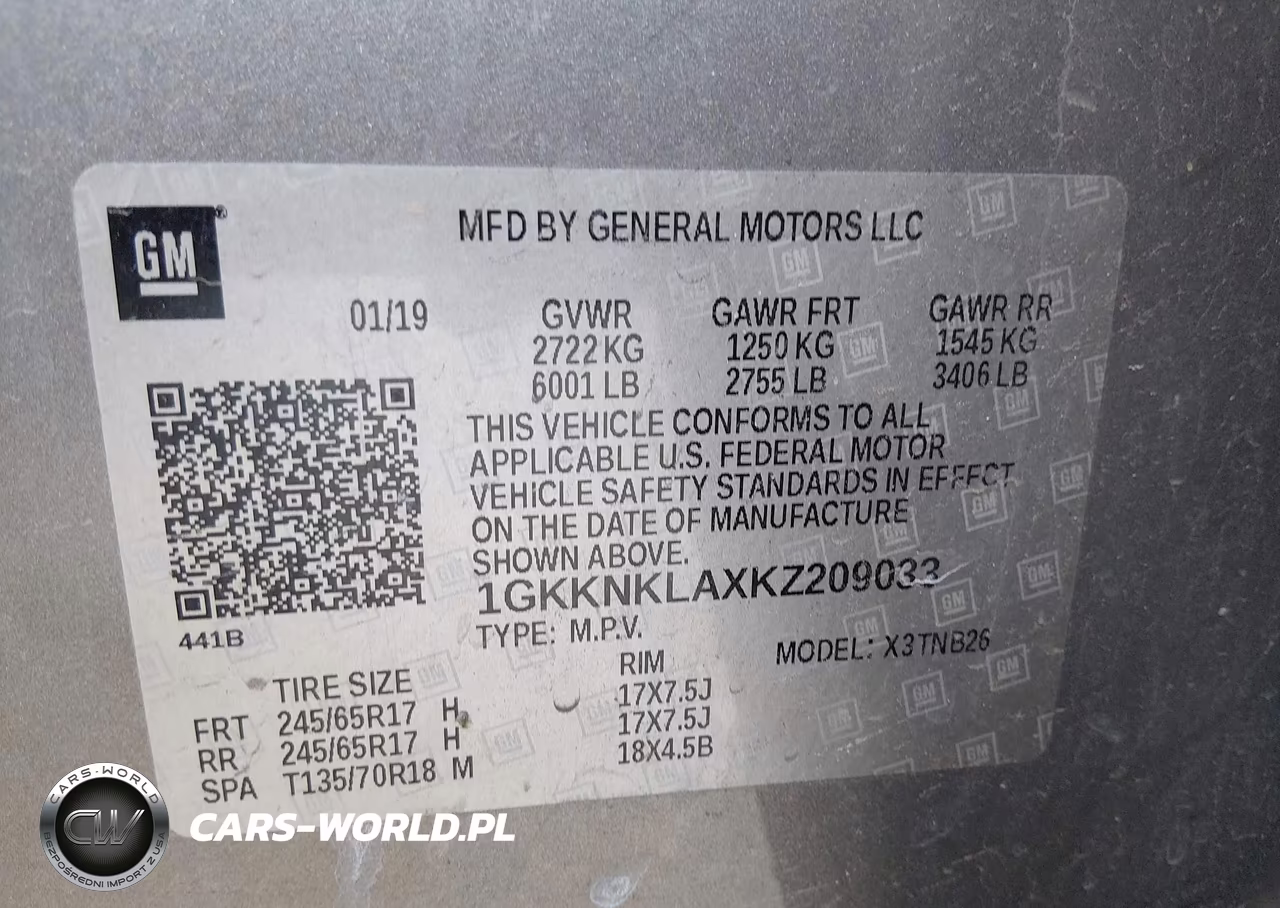 2019 GMC Acadia Sle-1 VIN:1GKKNKLAXKZ209033 - 9