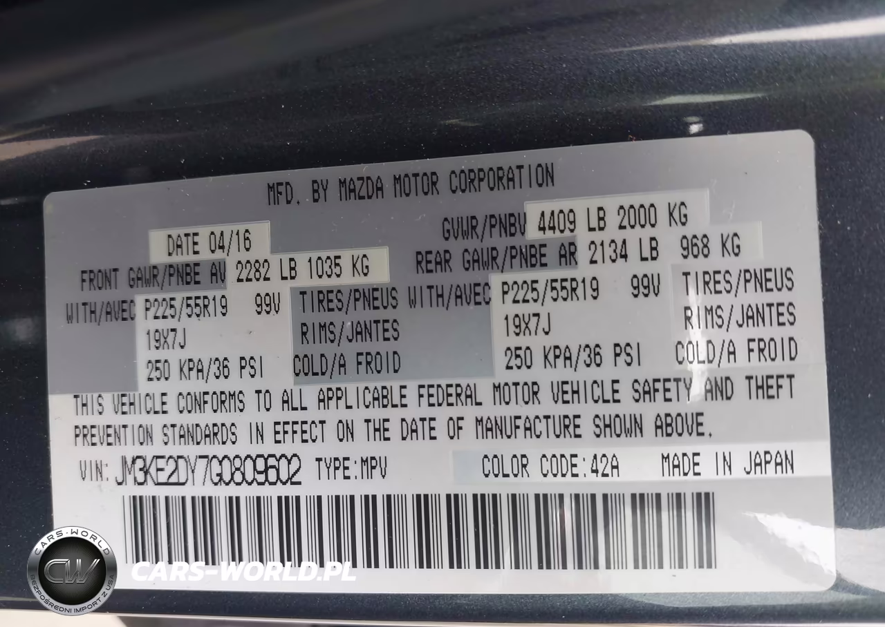 2016 Mazda Cx-5 Grand Touring VIN:JM3KE2DY7G0809602 - 9