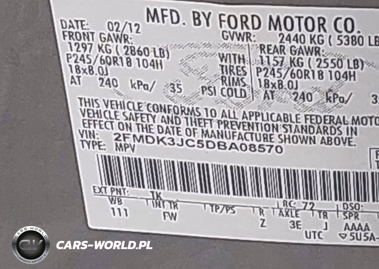 2013 Ford Edge Sel VIN:2FMDK3JC5DBA08570 - 9