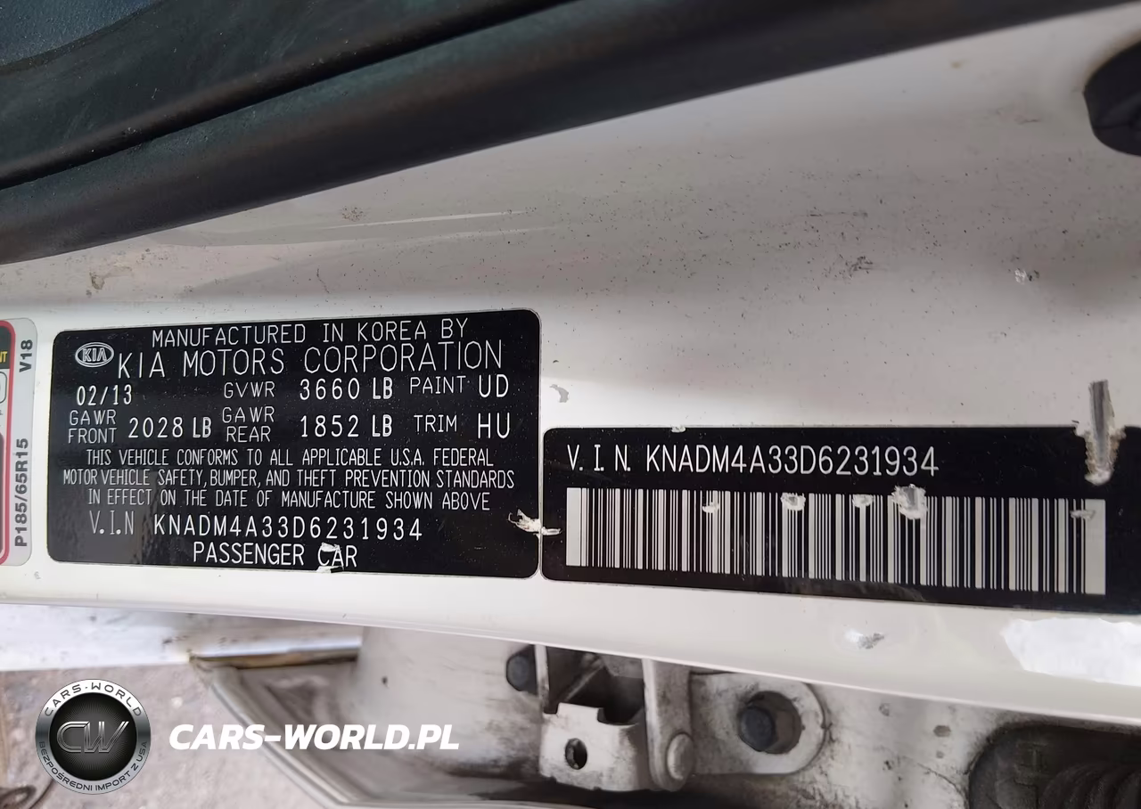 2013 Kia Rio Lx VIN:KNADM4A33D6231934 - 9