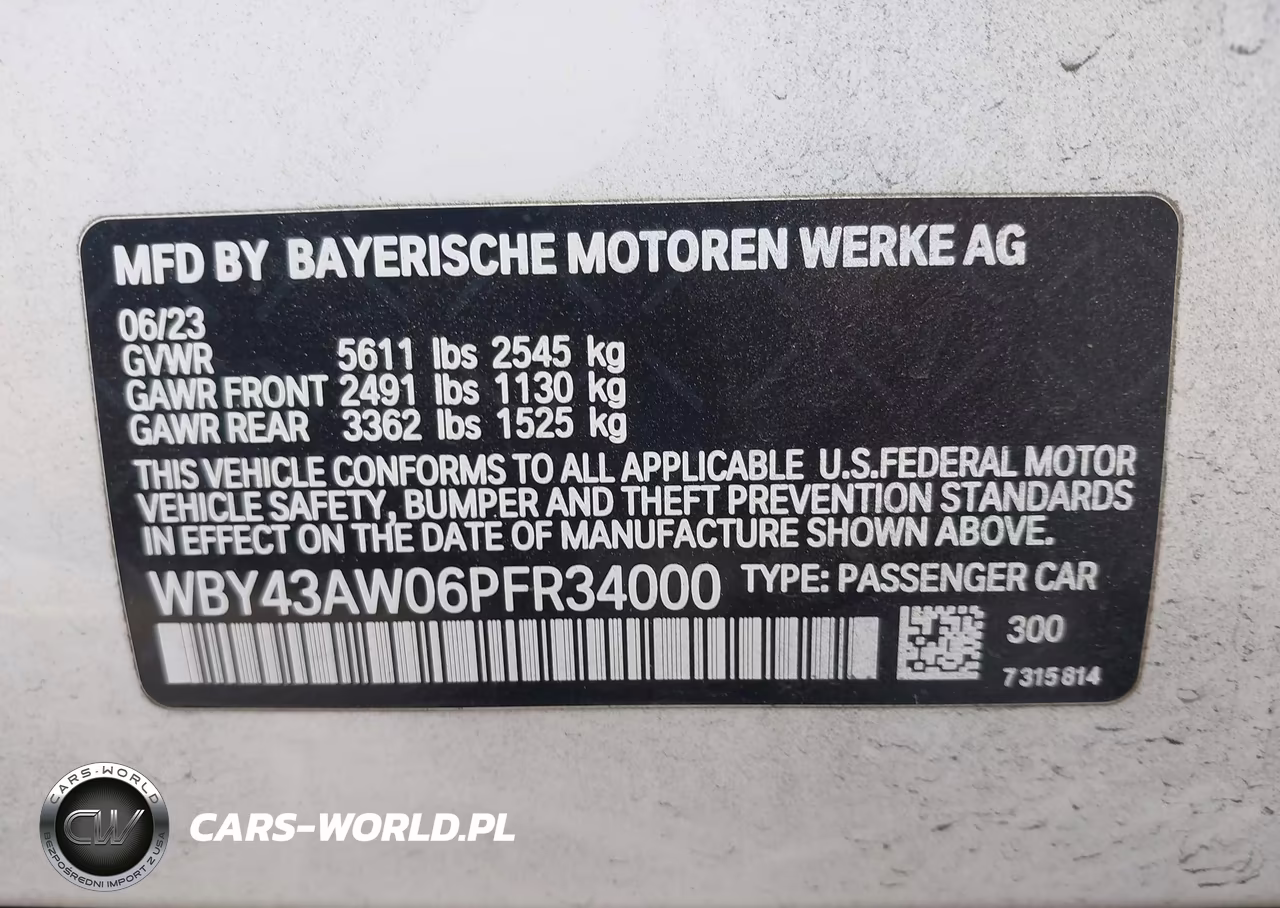 2023 BMW I4 Edrive35 VIN:WBY43AW06PFR34000 - 9
