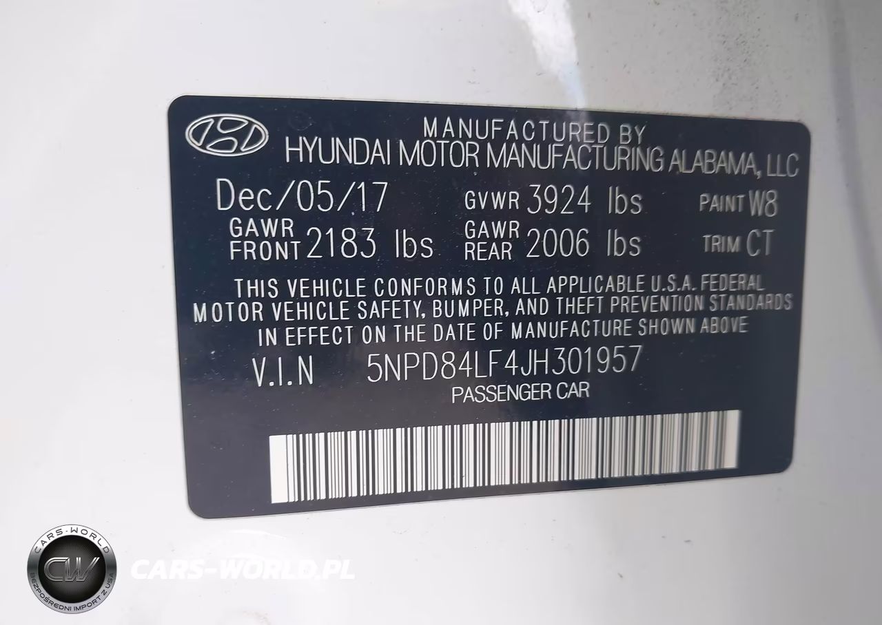 2018 Hyundai Elantra Sel VIN:5NPD84LF4JH301957 - 9