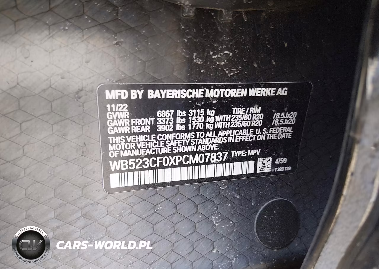 2023 BMW Ix xDrive50 VIN:WB523CF0XPCM07837 - 9