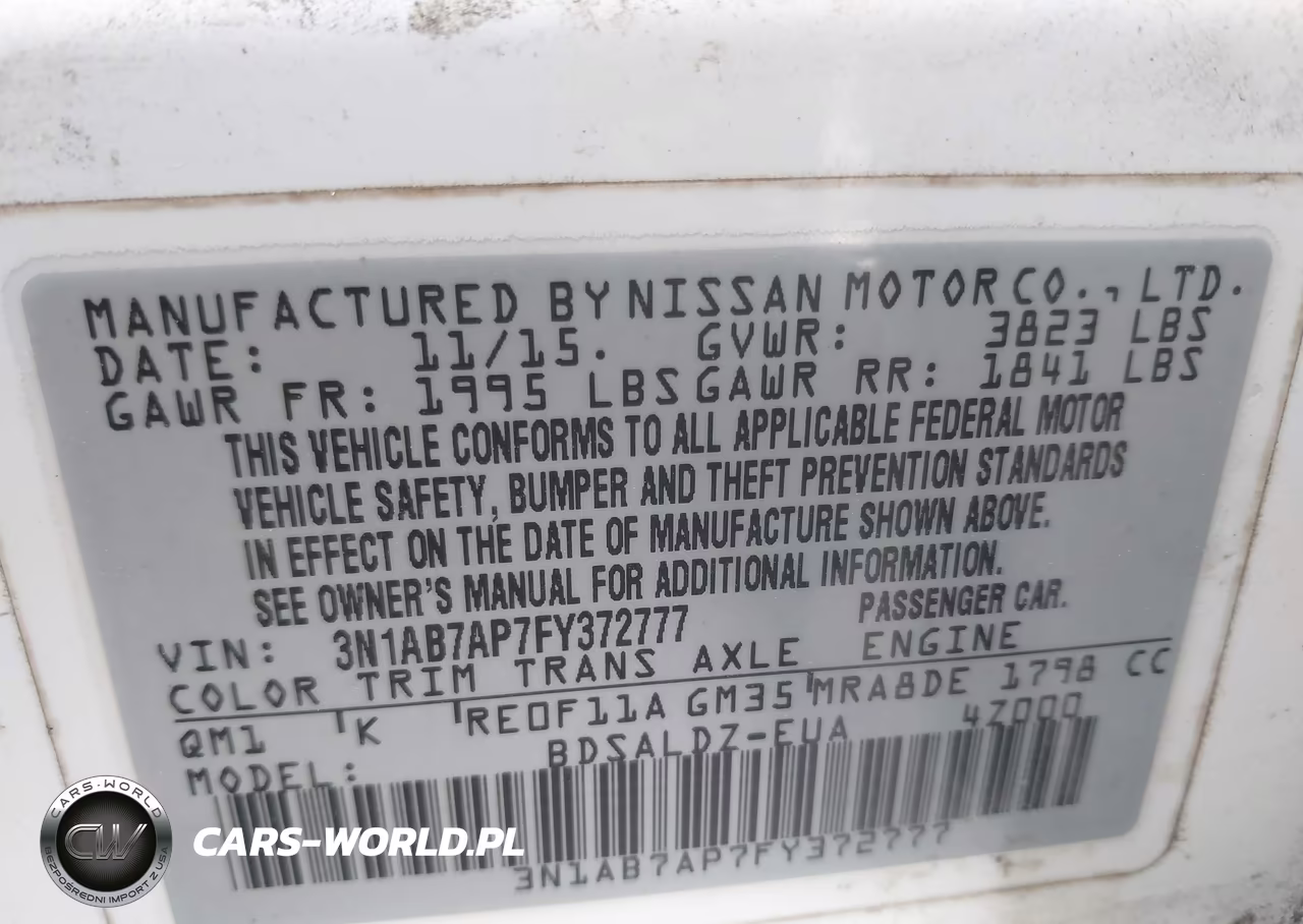 2015 Nissan Sentra Sv VIN:3N1AB7AP7FY372777 - 9