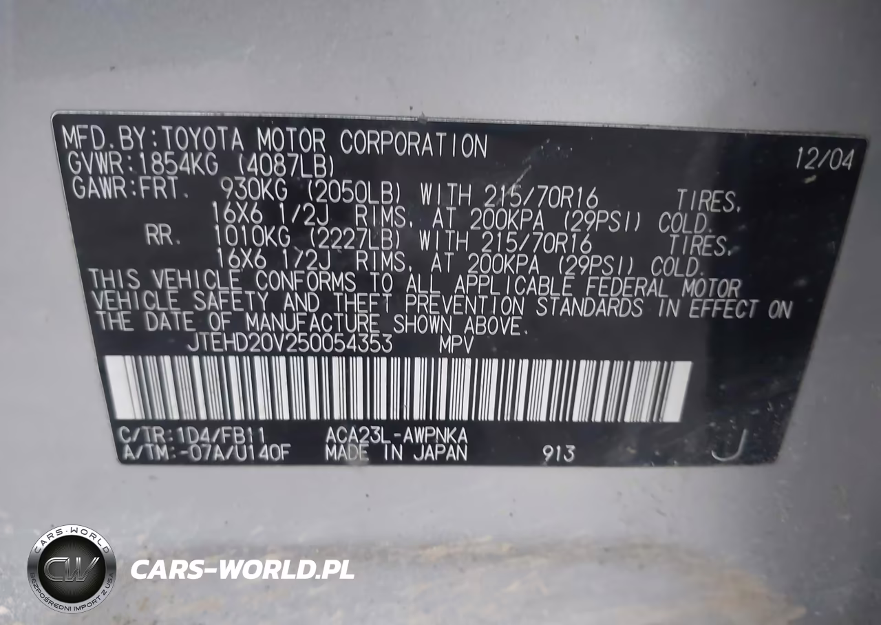 2005 Toyota Rav4 VIN:JTEHD20V250054353 - 9