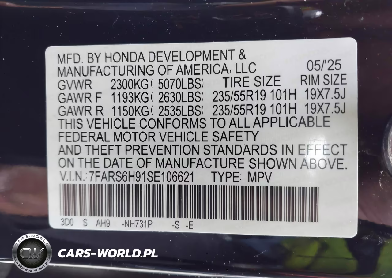 2025 Honda Cr-V Hybrid Sport Touring VIN:7FARS6H91SE106621 - 9