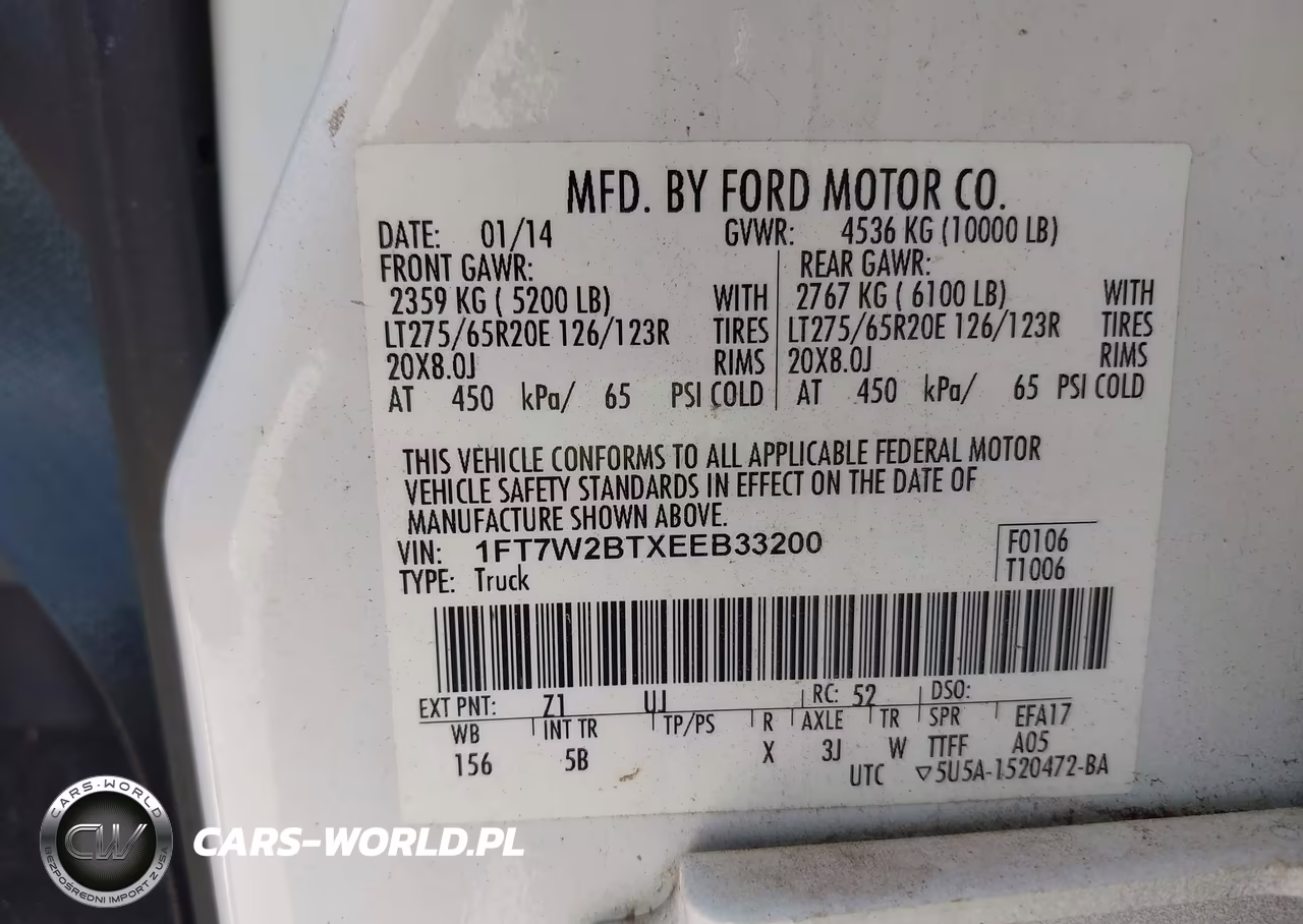 2014 Ford F-250 Lariat VIN:1FT7W2BTXEEB33200 - 9