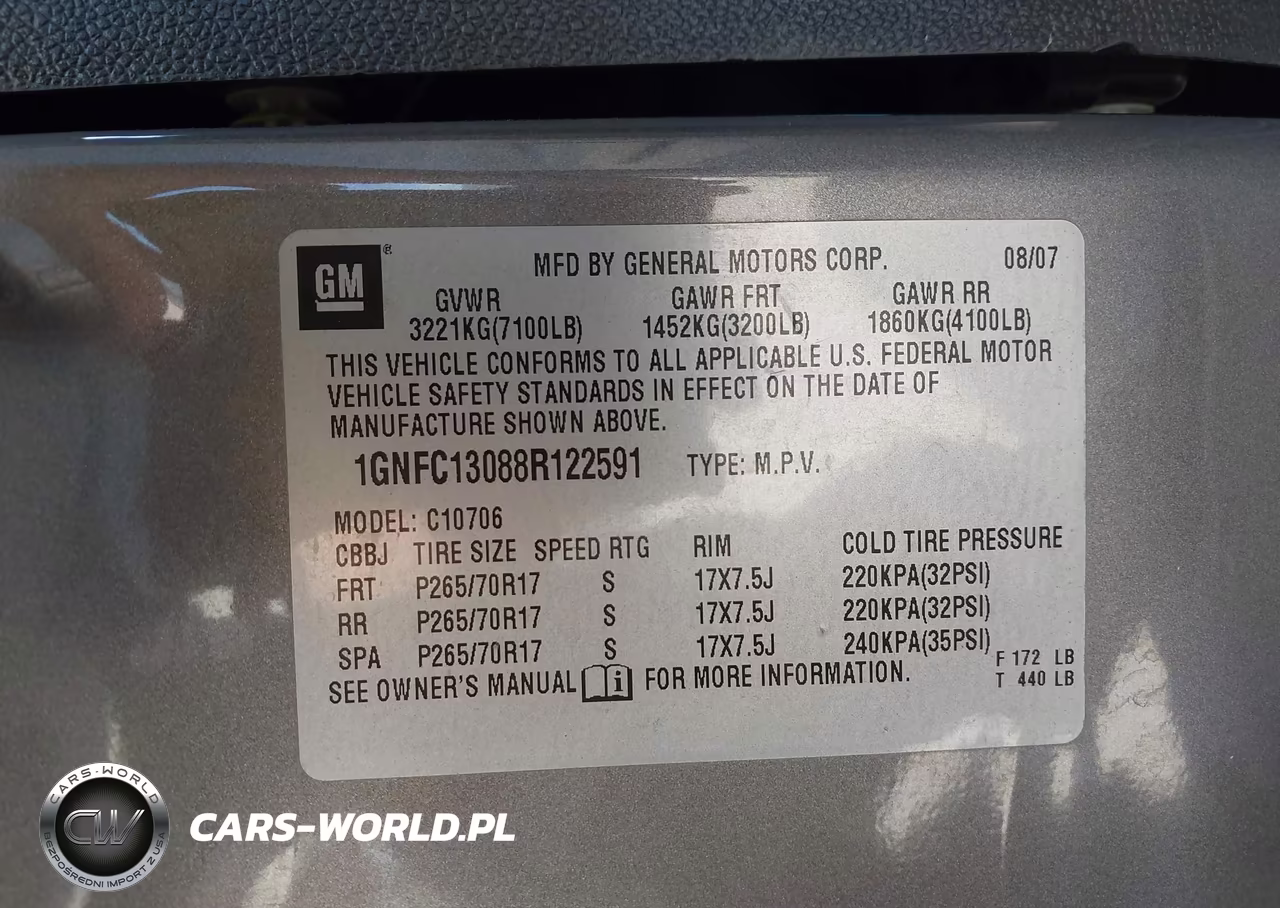 2008 Chevrolet Tahoe Ls VIN:1GNFC13088R122591 - 9