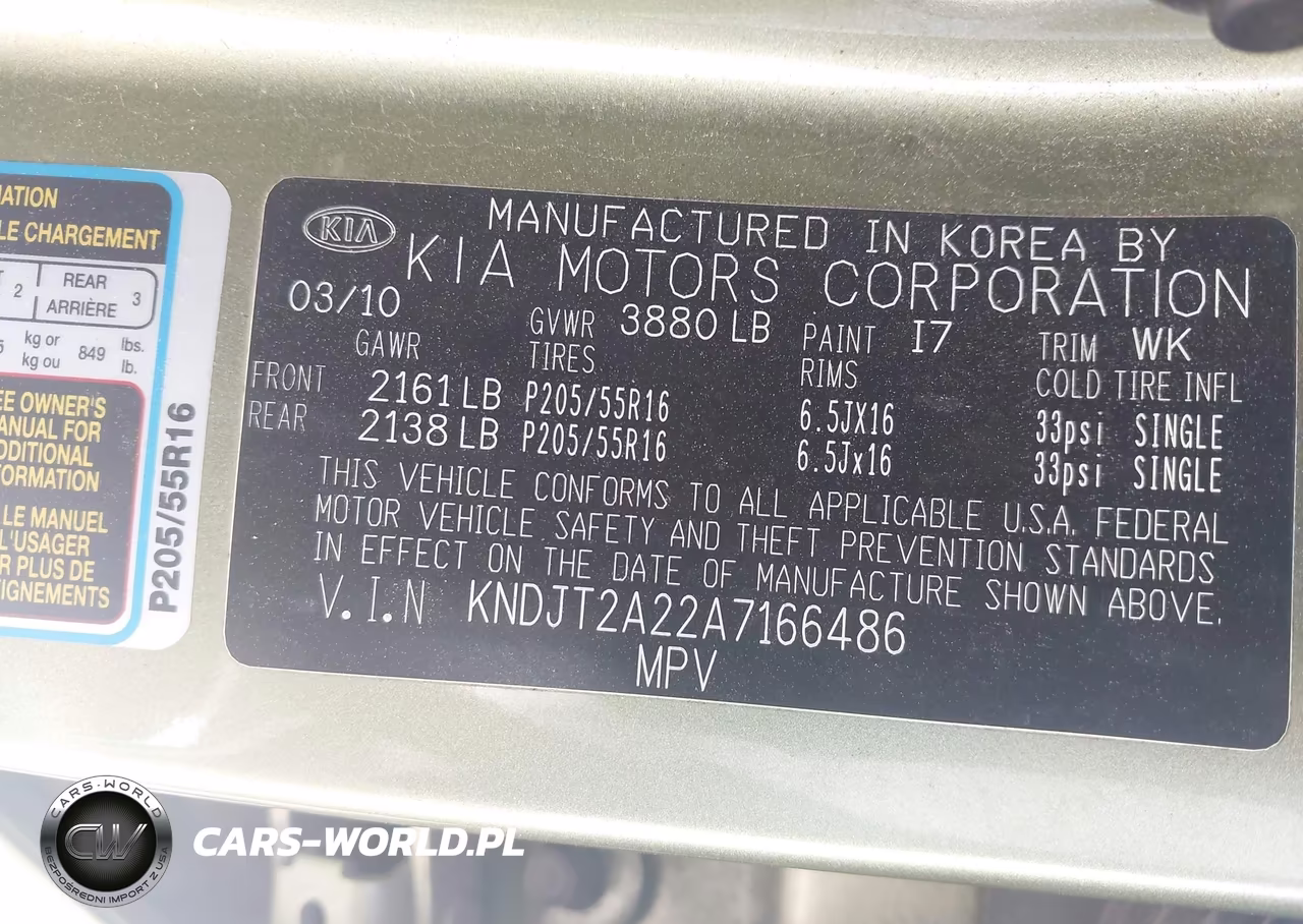 2010 Kia Soul + VIN:KNDJT2A22A7166486 - 9