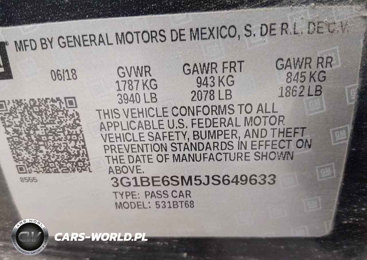 2018 Chevrolet Cruze Lt Auto VIN:3G1BE6SM5JS649633 - 9