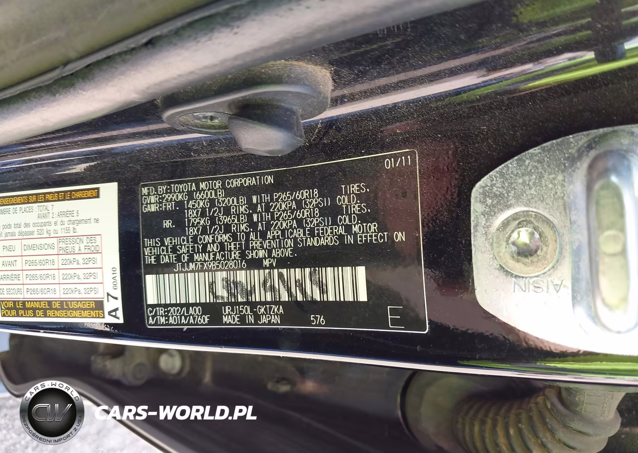 2011 Lexus Gx 460 Premium VIN:JTJJM7FX9B5028016 - 9