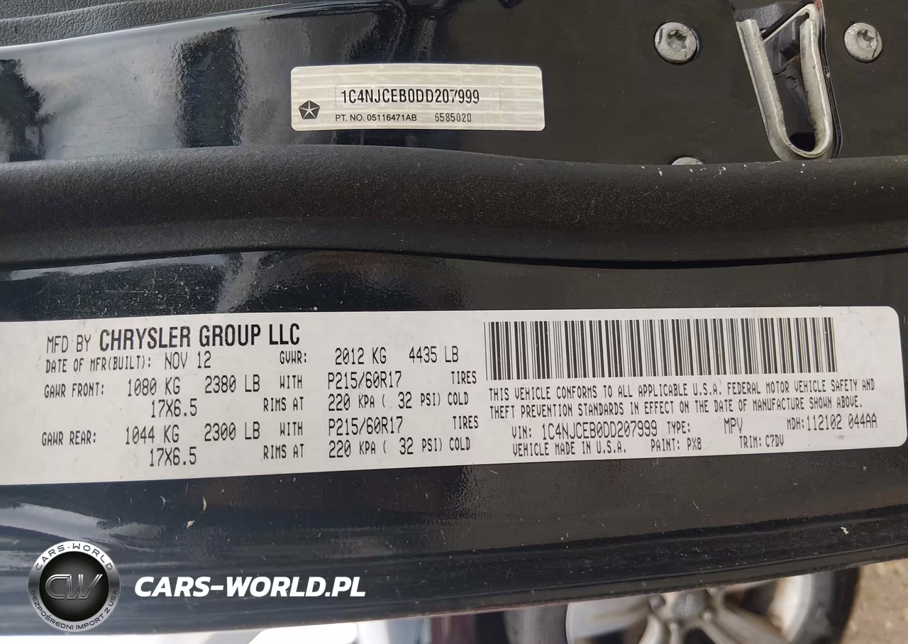 2013 Jeep Compass Latitude VIN:1C4NJCEB0DD207999 - 9
