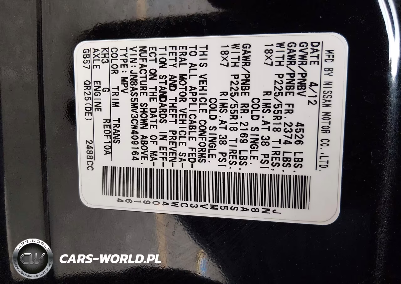 2012 Nissan Rogue Sv W-Sl Pkg VIN:JN8AS5MV3CW409164 - 9