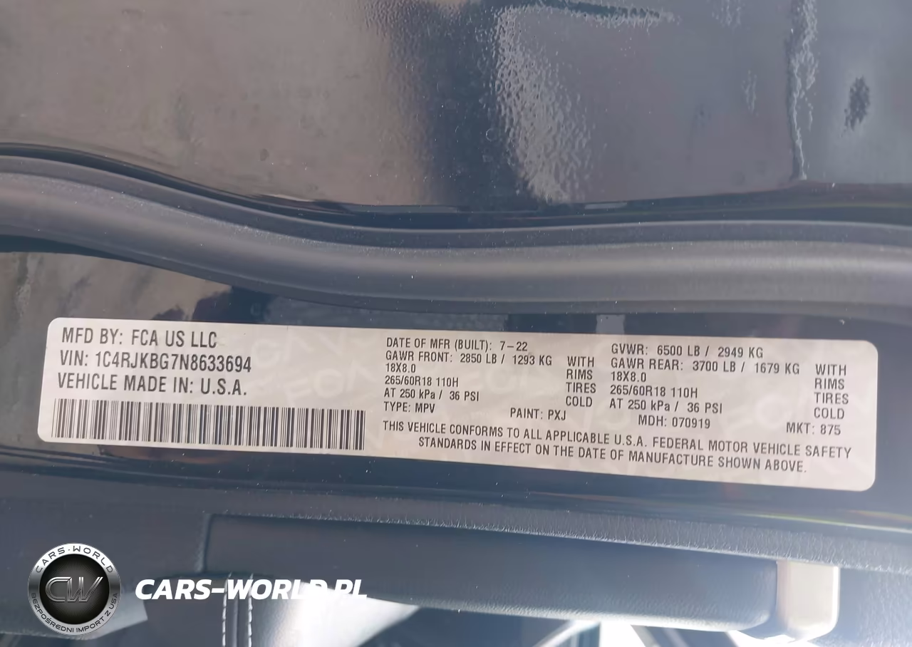 2022 Jeep Grand Cherokee L Limited 4X4 VIN:1C4RJKBG7N8633694 - 9