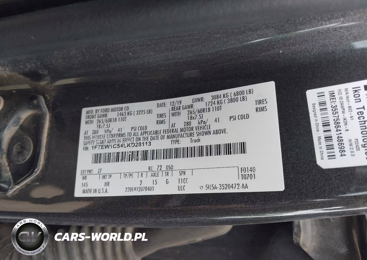 2020 Ford F-150 Lariat VIN:1FTEW1C54LKD28113 - 9