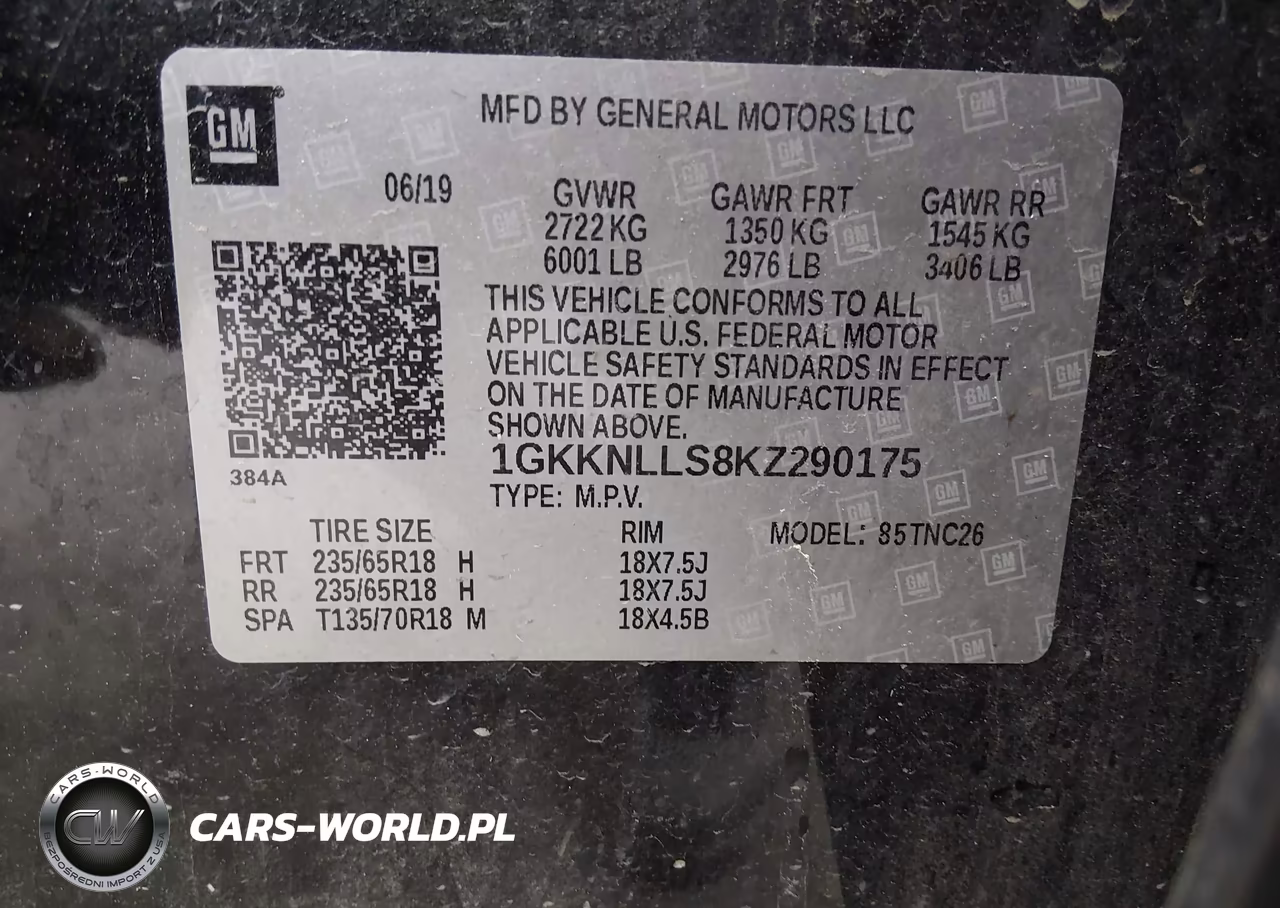 2019 GMC Acadia Sle-2 VIN:1GKKNLLS8KZ290175 - 9
