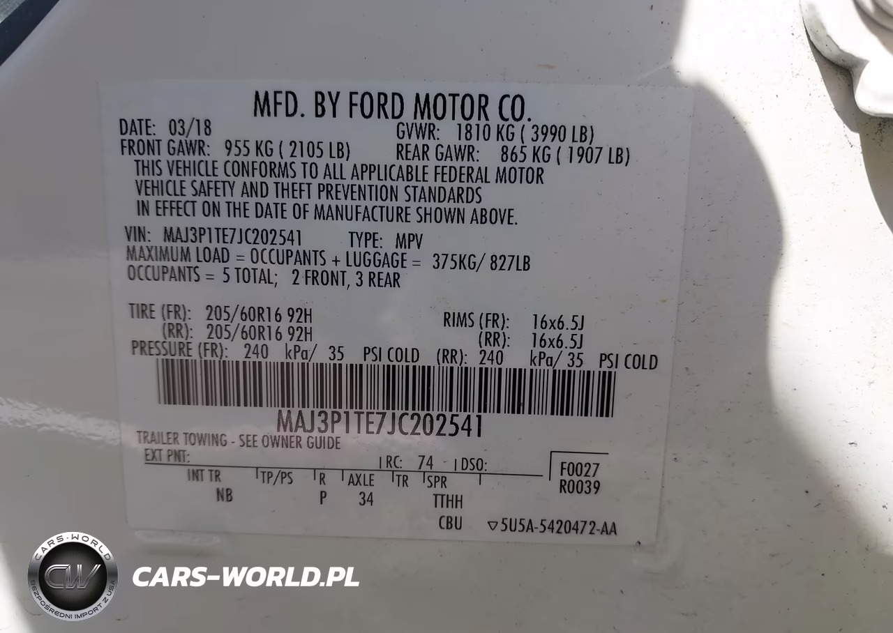 2018 Ford Ecosport Se VIN:MAJ3P1TE7JC202541 - 9
