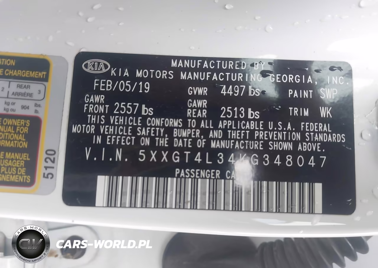 2019 Kia Optima Lx VIN:5XXGT4L34KG348047 - 9