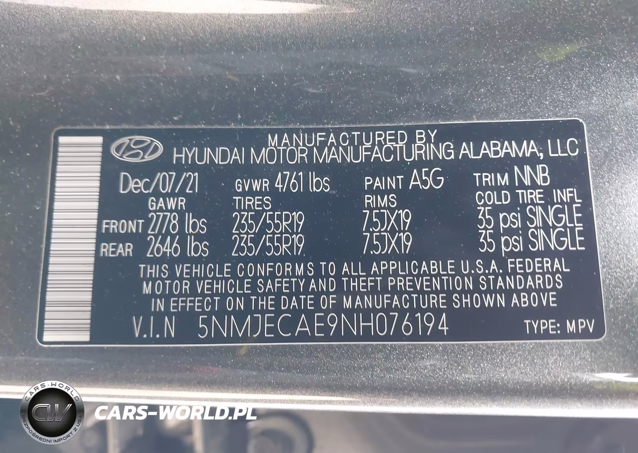 2022 Hyundai Tucson Limited VIN:5NMJECAE9NH076194 - 9