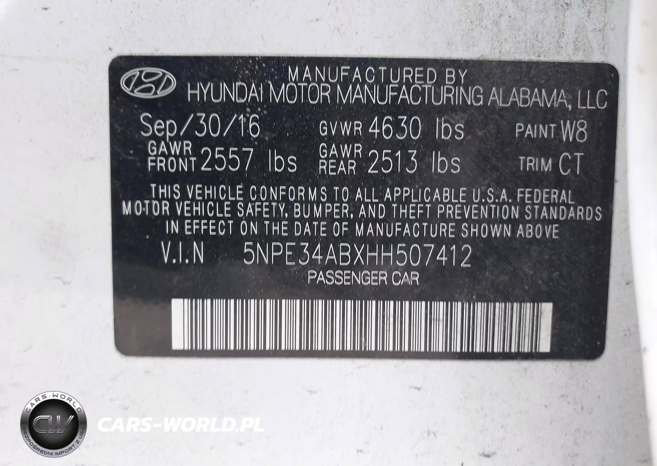 2017 Hyundai Sonata Sport 2.0T VIN:5NPE34ABXHH507412 - 9