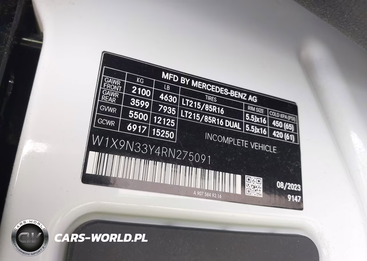 2024 Mercedes-Benz Sprinter 4500 VIN:W1X9N33Y4RN275091 - 9