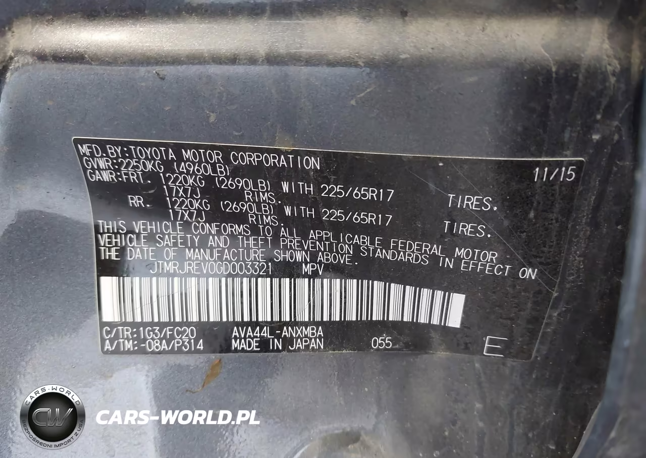 2016 Toyota Rav4 Hybrid Xle VIN:JTMRJREV0GD003321 - 9