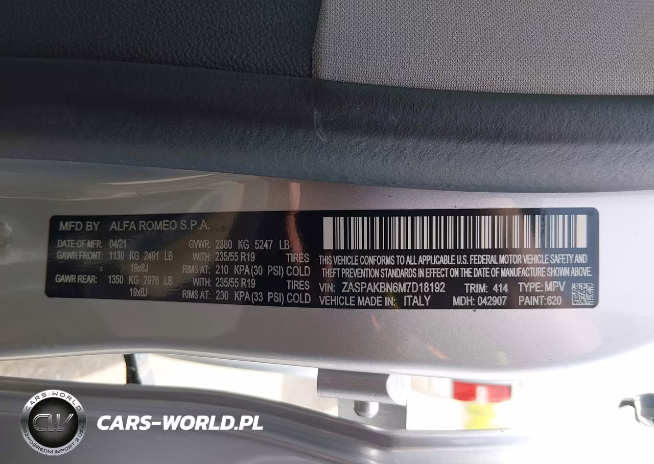 2021 Alfa Romeo Stelvio Ti Awd VIN:ZASPAKBN6M7D18192 - 9