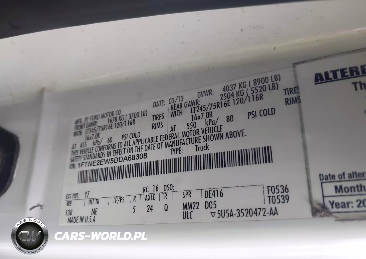 2013 Ford E-250 Commercial VIN:1FTNE2EW5DDA68308 - 9