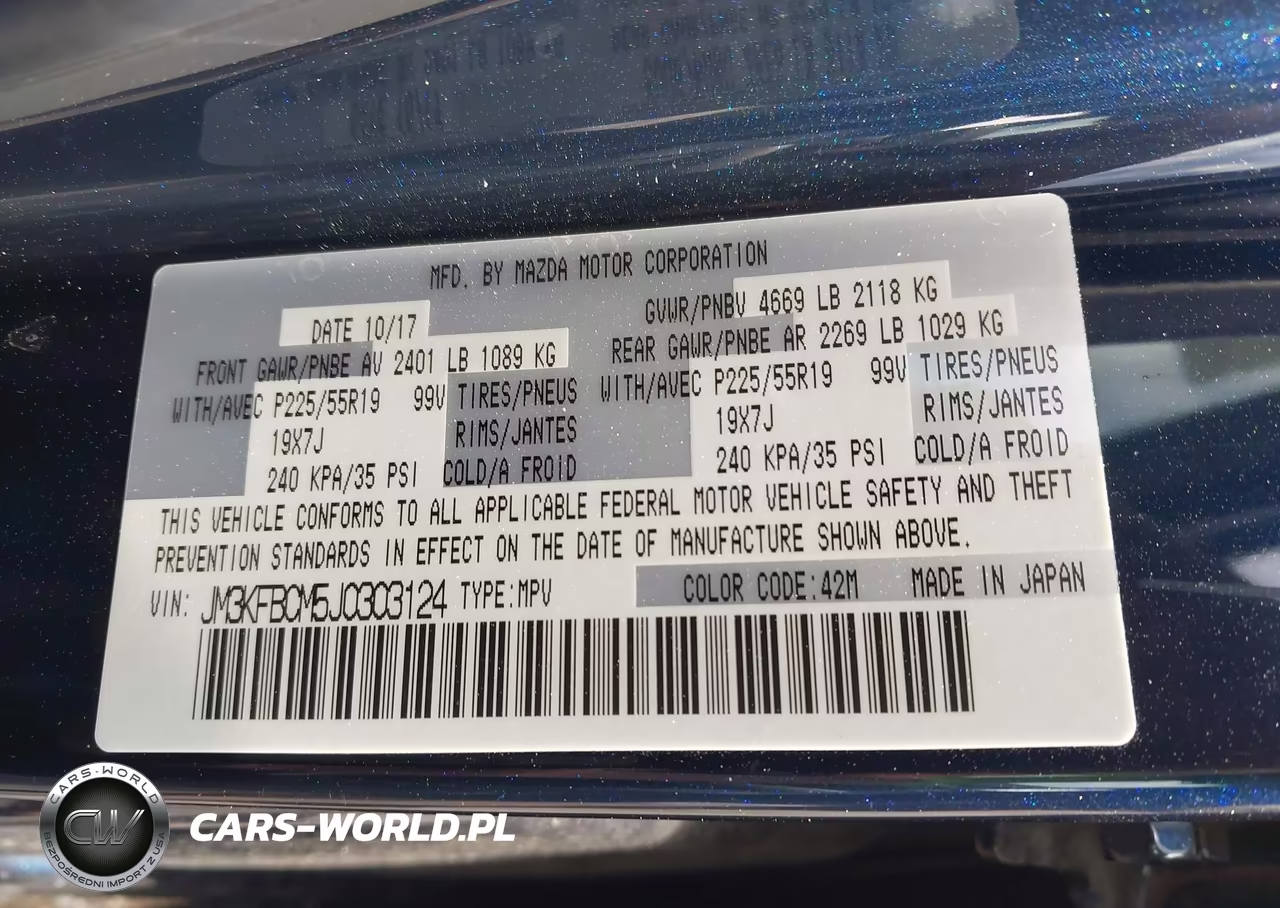 2018 Mazda Cx-5 Touring VIN:JM3KFBCM5J0303124 - 9