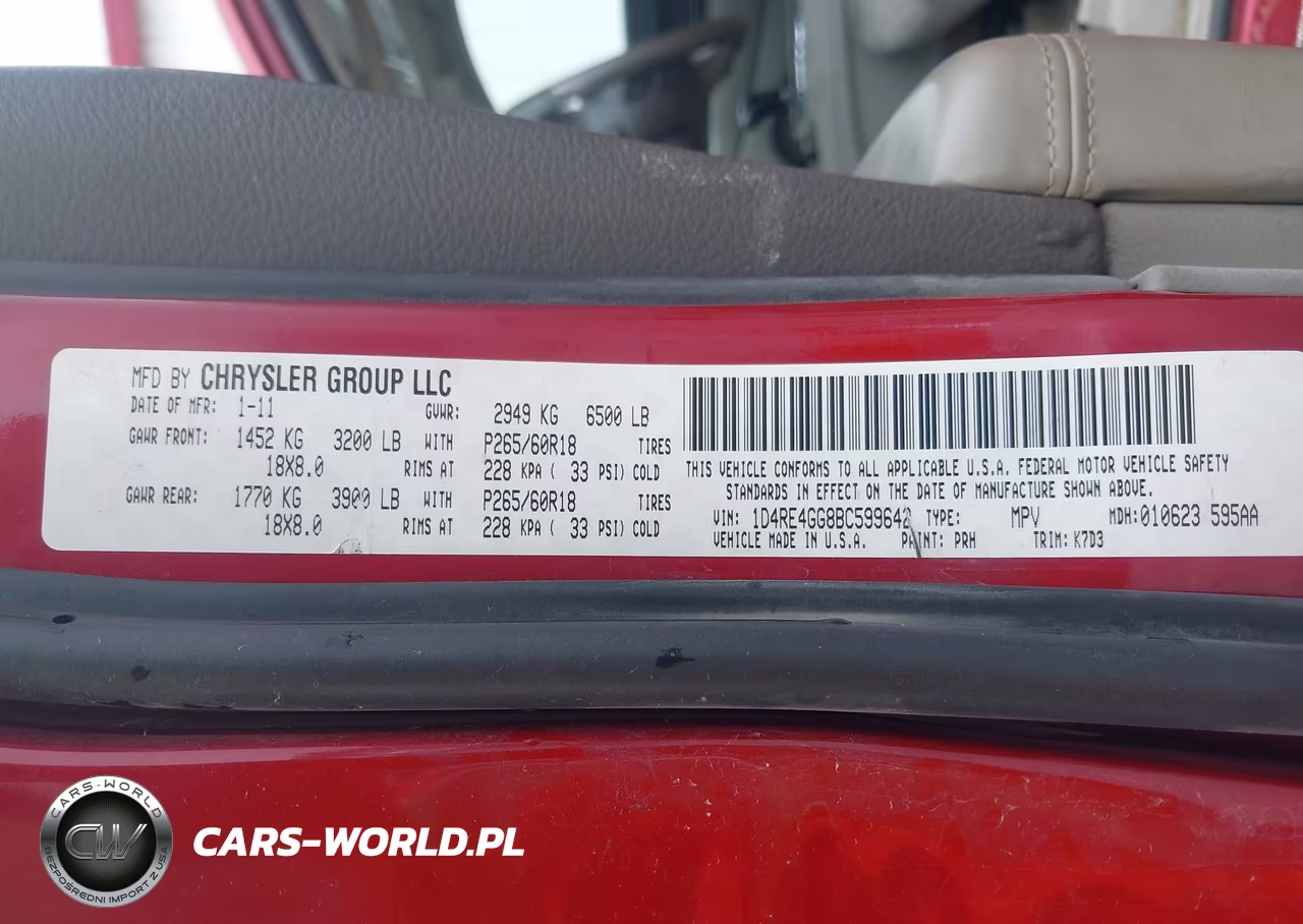 2011 Dodge Durango Crew VIN:1D4RE4GG8BC599642 - 9