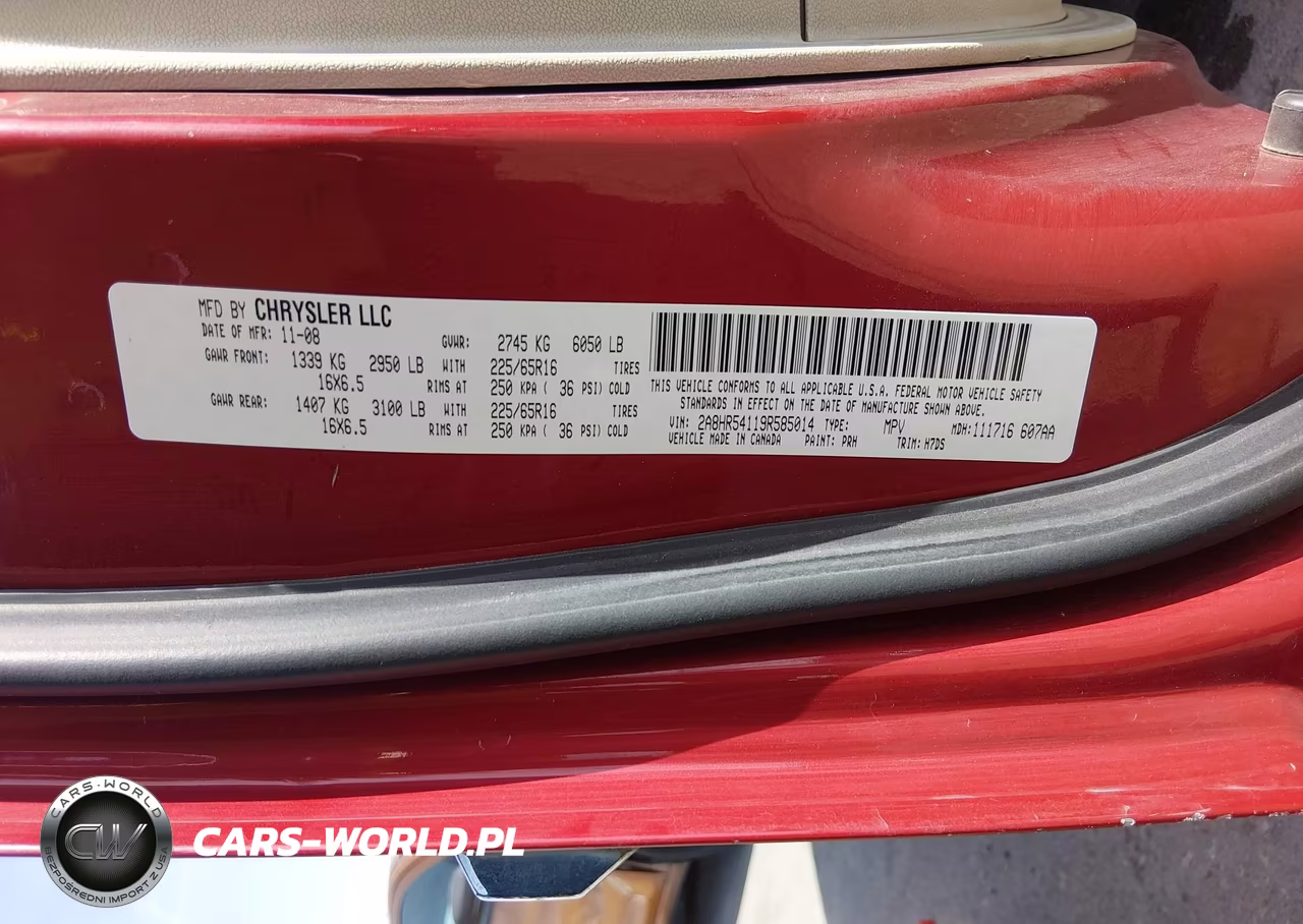 2009 Chrysler Town & Country Touring VIN:2A8HR54119R585014 - 9