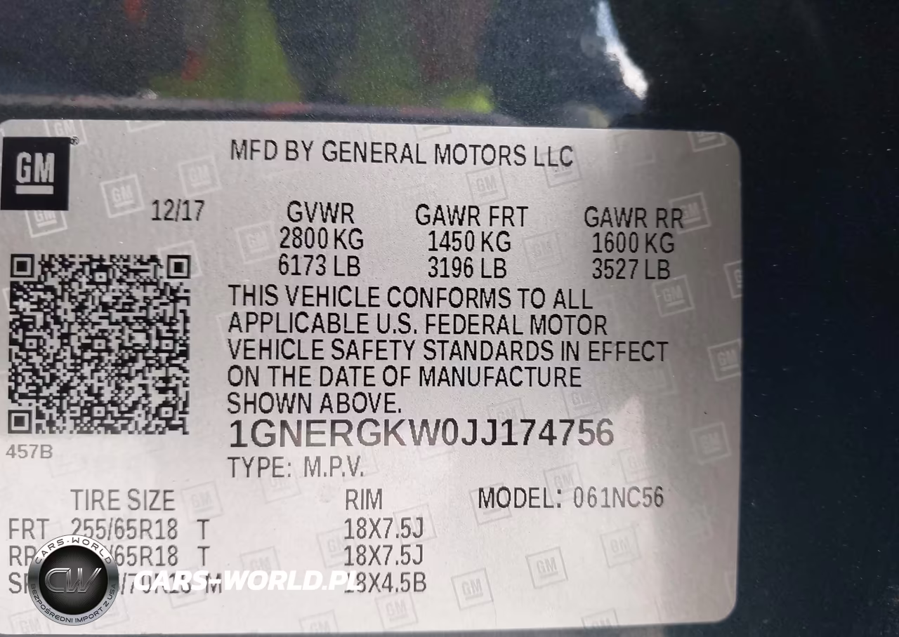 2018 Chevrolet Traverse 1Lt VIN:1GNERGKW0JJ174756 - 9