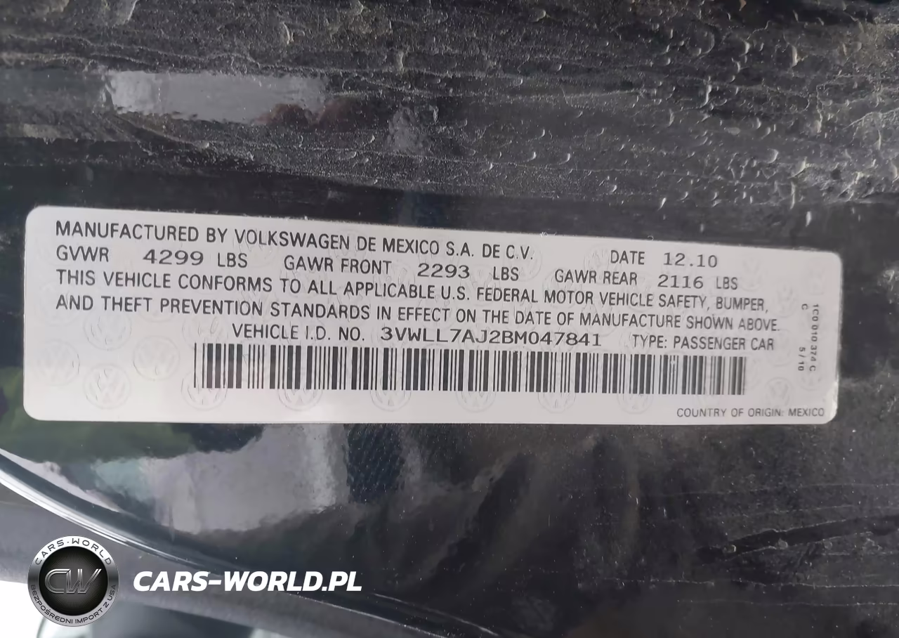 2011 Volkswagen Jetta 2.0L Tdi VIN:3VWLL7AJ2BM047841 - 9