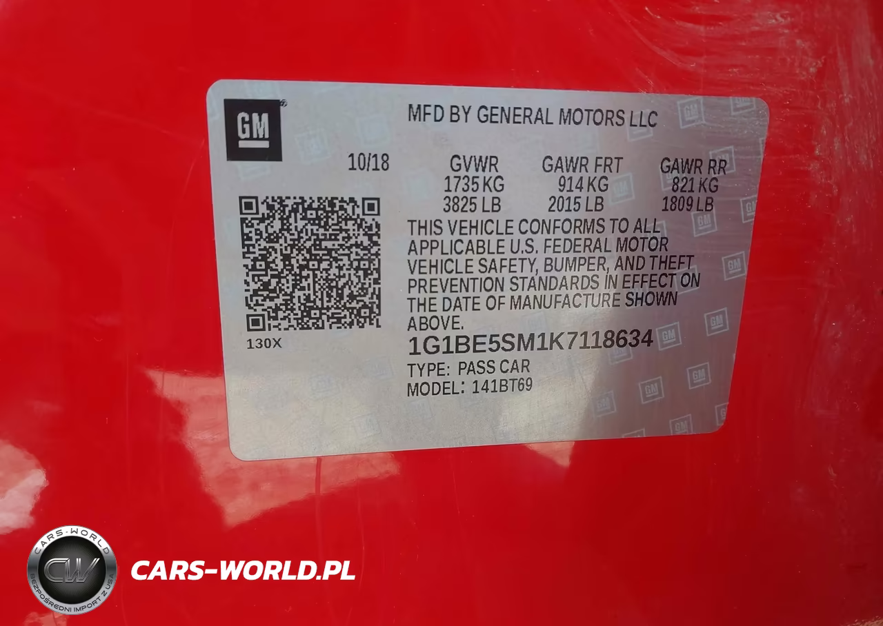 2019 Chevrolet Cruze Lt VIN:1G1BE5SM1K7118634 - 9