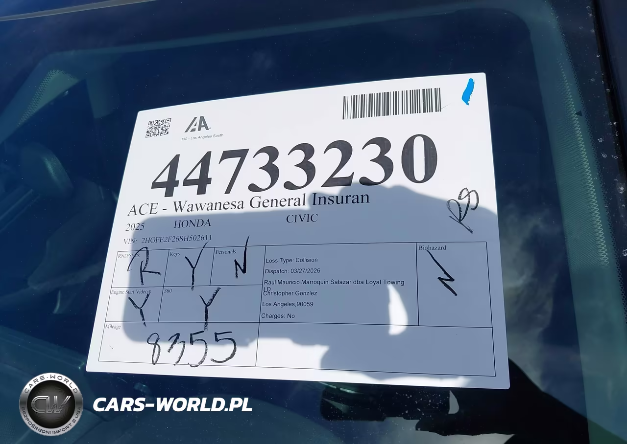 2025 Honda Civic Lx VIN:2HGFE2F26SH502611 - 17