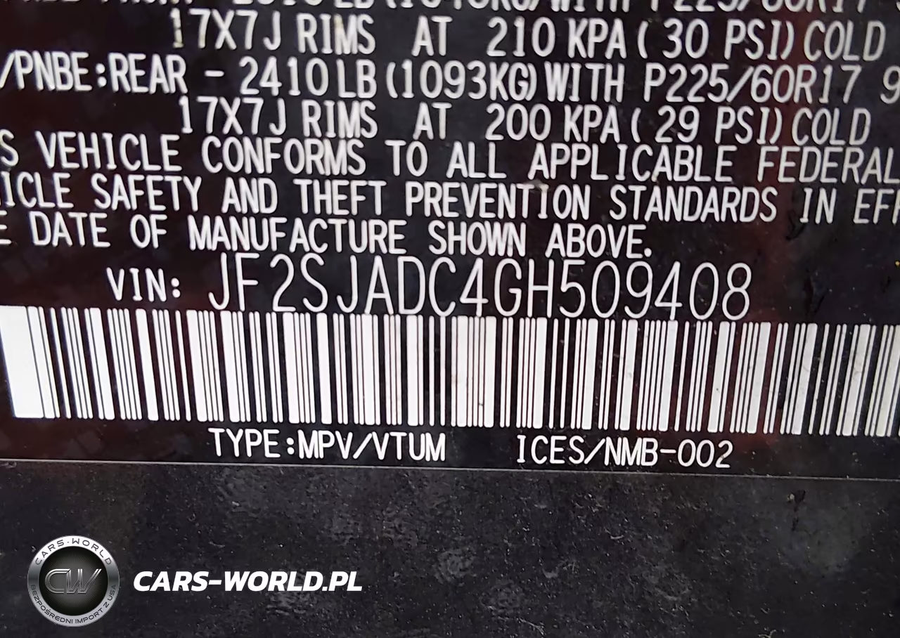 2016 Subaru Forester 2.5I Premium VIN:JF2SJADC4GH509408 - 9