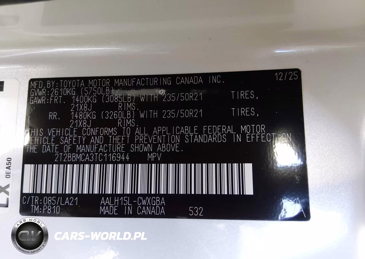 2026 Lexus Rx 350H Luxury VIN:2T2BBMCA3TC116944 - 9