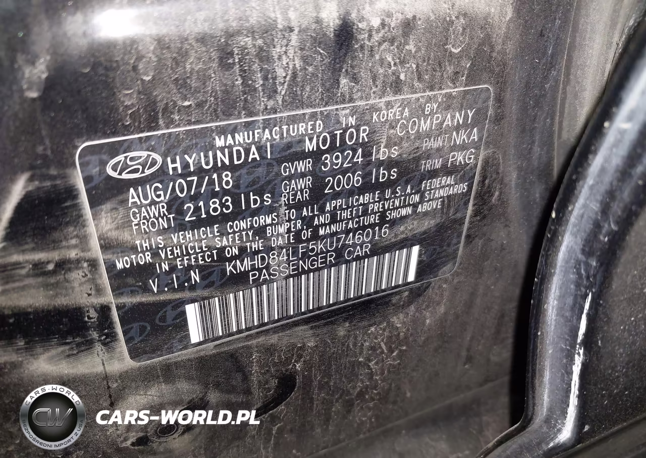 2019 Hyundai Elantra Sel VIN:KMHD84LF5KU746016 - 9