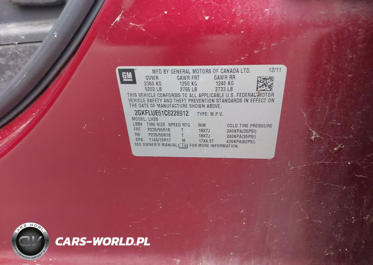 2012 GMC Terrain Slt-1 VIN:2GKFLUE51C6228912 - 9