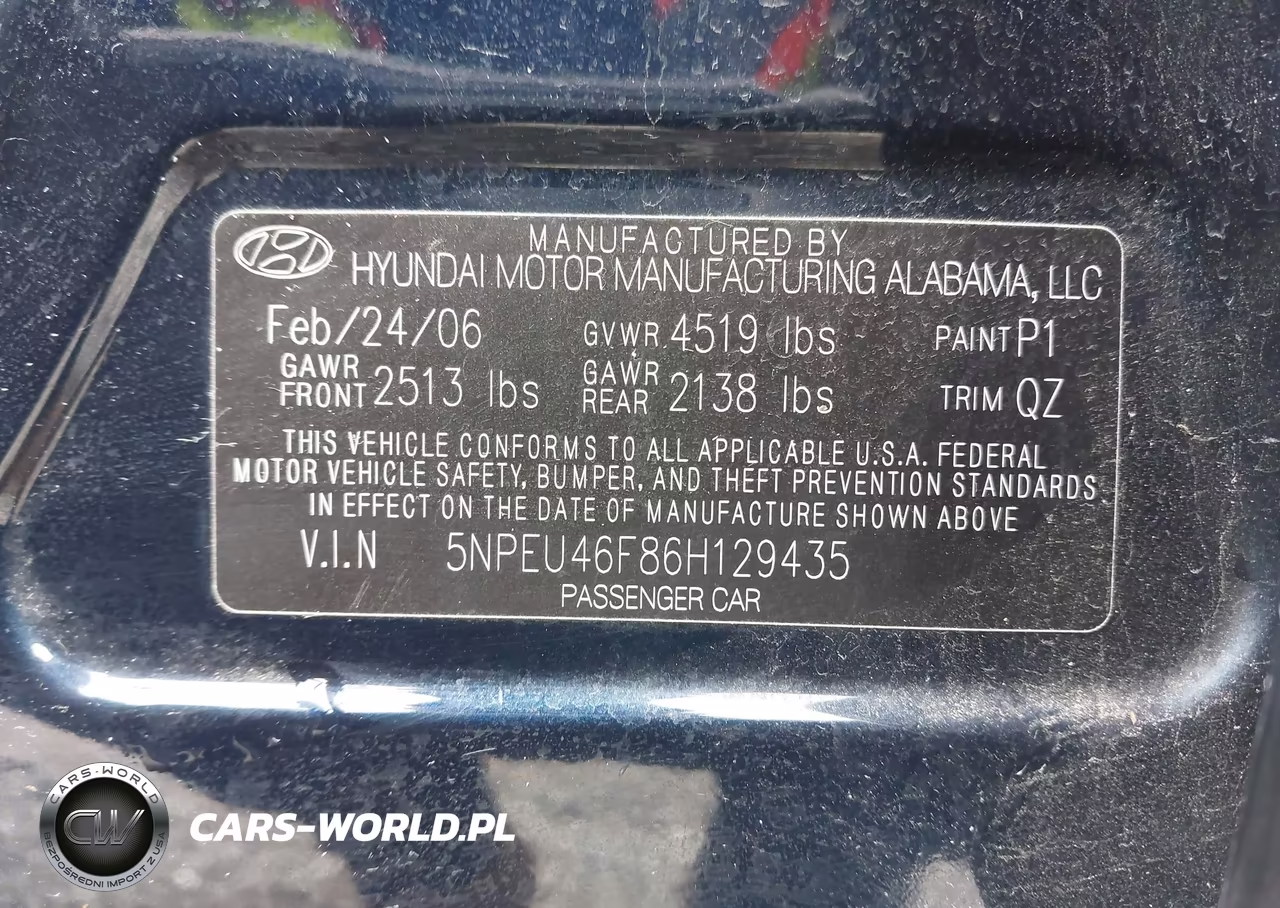 2006 Hyundai Sonata Gls V6-Lx V6 VIN:5NPEU46F86H129435 - 9