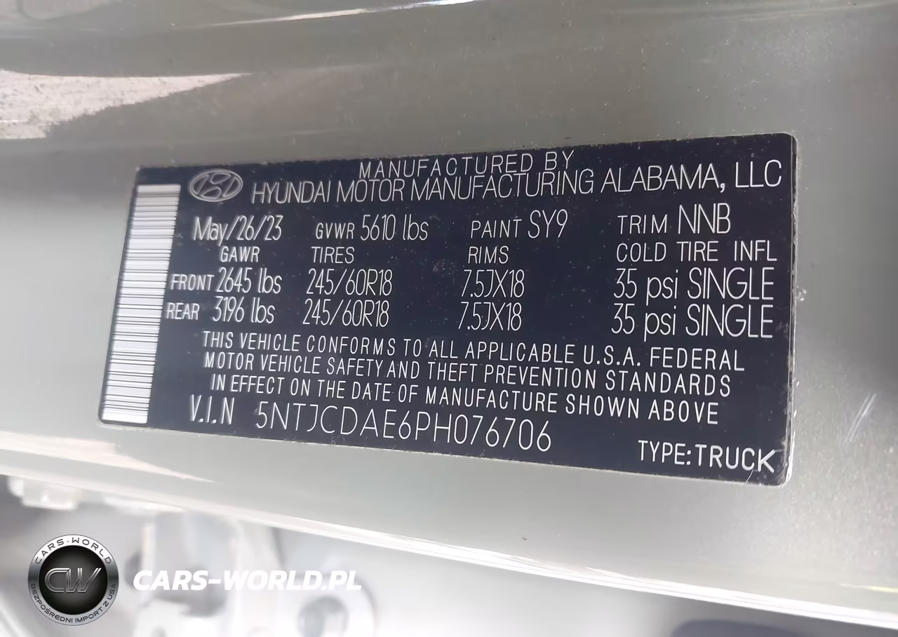 2023 Hyundai Santa Cruz Sel VIN:5NTJCDAE6PH076706 - 9